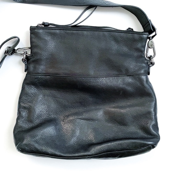 Margot Black Leather Crossbody Shoulder Bag - Picture 3 of 6